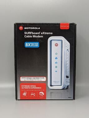 Motorola ARRIS SURFboard Modem SB6141 400 Series White Complete Boxed Tested